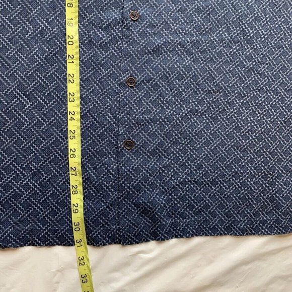 Nat Nast Luxury Originals Shirt Mens XL Silk Blend Geometric Short Sleeve Vented - Picture 11 of 12